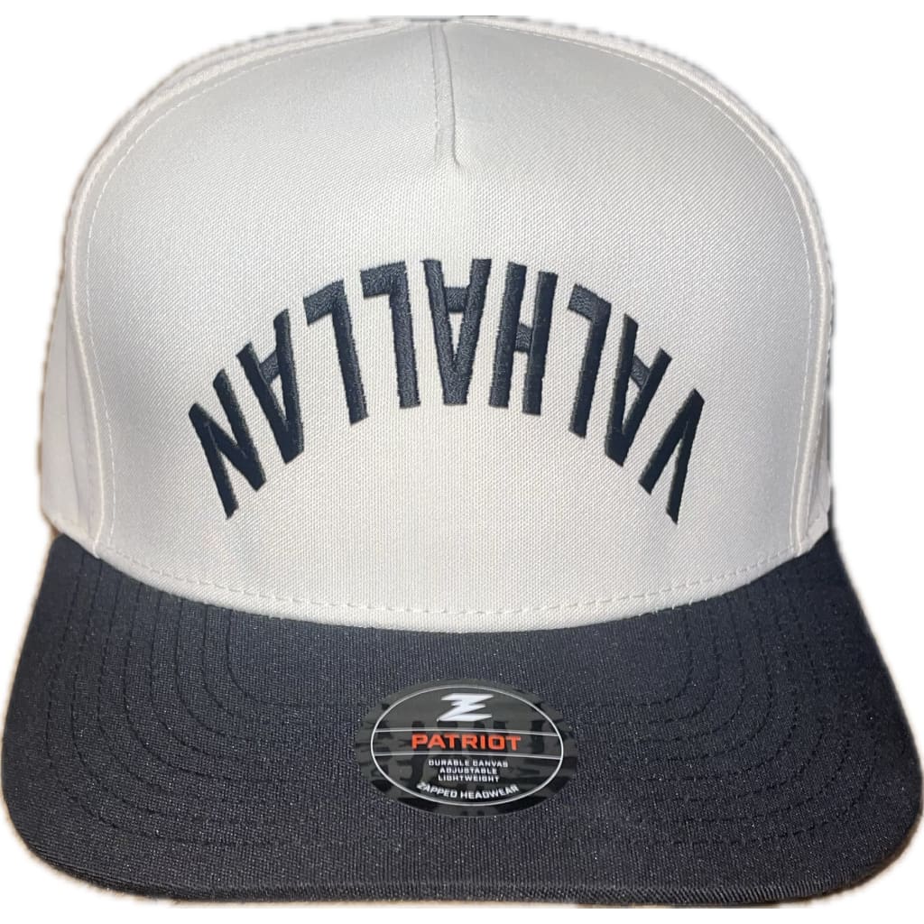Valhallan Premium Zapped Hat - Cream with Black Bill